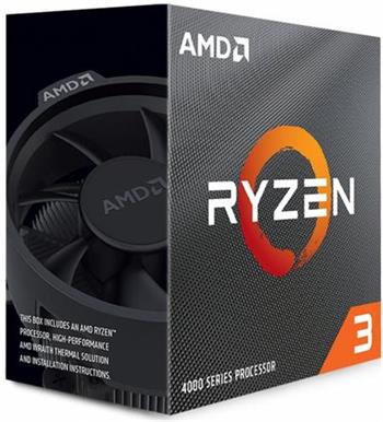 AMD cpu Ryzen 3 4100 AM4 Box (4core, 8x vlákno, 3.8GHz / 4.0GHz, 4MB cache, 65W)