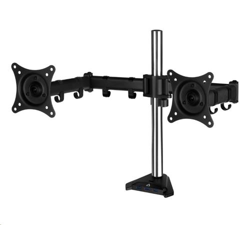ARCTIC stolní držák Z2 Pro (Gen3) pro 2x LCD do 34", nosnost 2x15kg, 4x USB HUB, černý