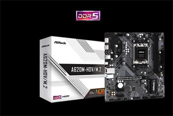 ASROCK MB A620M-HDV/M.2 (AM5, amd A620, 2xDDR5 5600MHz, PCIE 4.0, HDMI+DPort, 4xSATA3 +2xM.2, USB3.2 G1, GLAN, mATX)