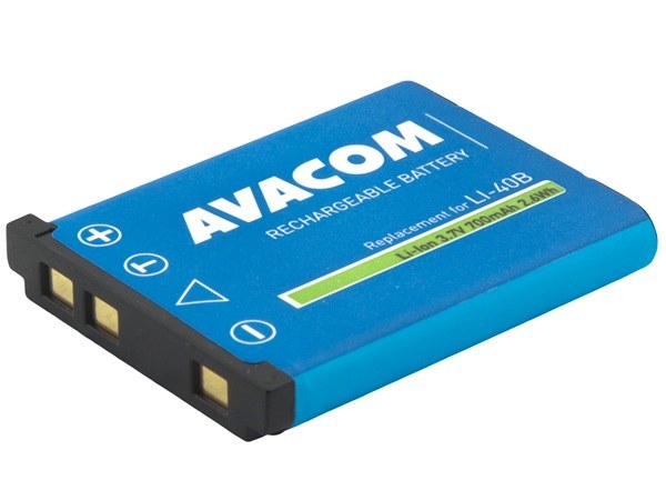 AVACOM Náhradní baterie Olympus Li-40B, Li-42B, Fujifilm NP-45, Nikon EN-EL10 Li-Ion 3.6V 700mAh 2.6Wh