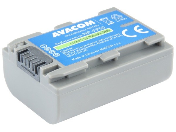 AVACOM Náhradní baterie Sony NP-FP50 Li-Ion 7.2V 700mAh 5Wh