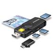 AXAGON CRE-SMP2A USB-A 4-SLOT SMART CARD POCKETREADER ČTEČKA (eObčanka)