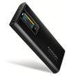 AXAGON EEM2-SD2B, USB-C 10Gbps externí box s displejem pro M.2 NVMe/SATA SSD, bezšroubkový, černý