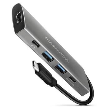 AXAGON HMC-5G2, USB-C 3.2 Gen 2 10 Gb/s hub, porty HDMI 4K/60Hz + 2x USB-A + 2x USB-C, PD 1000W, kabel USB-C 13cm