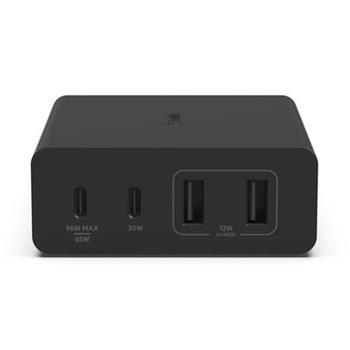 Belkin BOOST CHARGE™ 108W 4-portová USB-C Power Delivery GaN nástěnná nabíječka (USB-C 96W + USB-A 12W), černá