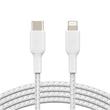 Belkin BOOST CHARGE™ Lightning/USB-C kabel, 1m, bílý - odolný