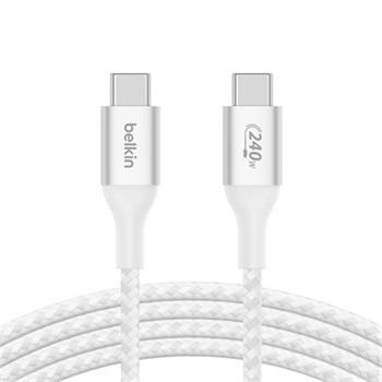 Belkin BOOST CHARGE™ USB-C/USB-C kabel 240W, 1m, bílý - odolný