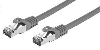 C-TECH Kabel patchcord Cat7, S/FTP, šedý, 0,5m