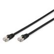 CAT 6 S-FTP outdoor patch cable, Cu, PE, AWG 27/7, length 3 m, black sheath color