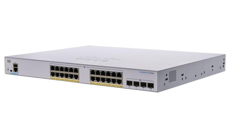 Cisco switch CBS350-24P-4X-EU (24xGbE,4xSFP+,24xPoE+,195W,fanless) - REFRESH