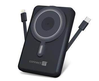 CONNECT IT 10000 mAh bezdrátová Powerbanka 1xUSB-C port/1xUSB-C + 1xLightning ka