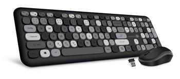 CONNECT IT FASHION combo bezdrátová černo-šedá klávesnice + myš, (+1x AAA +1x AA