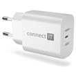 CONNECT IT Voyager2 nabíjecí adaptér 1×USB-C, 25W PD, BÍLÝ