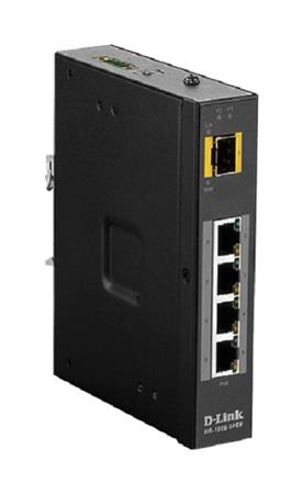 D-Link DIS-100G-5SW 5 Port Unmanaged Switch with 4 x 10/100/1000BaseT(X) ports & 1 x 100/1000BaseSFP ports