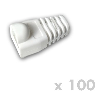 DATACOM Návlek pro plug RJ45 s bublinou bílý (100ks)