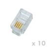 DATACOM Plug UTP CAT3 4p4c- RJ10 lanko (10ks)