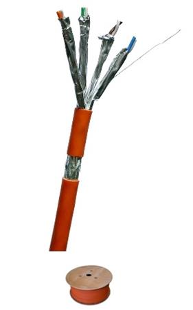DATACOM S/FTP drát CAT7 LSOH,Eca 500m cívka, plášť oranžový