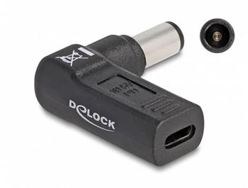 Delock Adaptér na kabel na nabíjení laptopu, ze zásuvky USB Type-C™ na zástrčku Dell 7,4 x 5,0 mm, úhlový 90