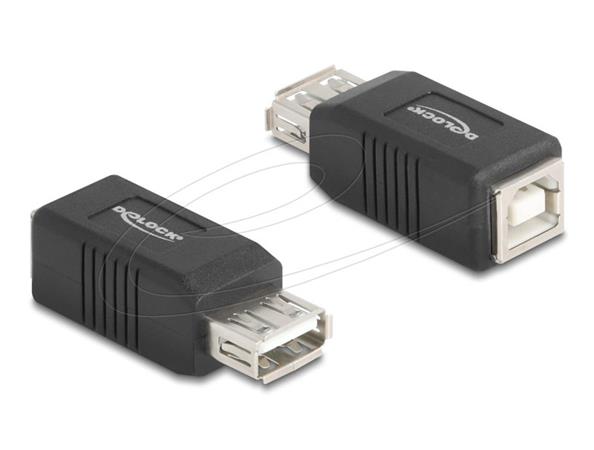 Delock Adaptér rozhraní USB 2.0 ze zásuvku USB Typ-A na zásuvku USB Typ-B