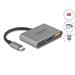 Delock Adaptér USB Type-C na HDMI 4K 30 Hz s USB Type-A a USB Type-C PD 2.0 90 W
