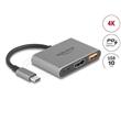 Delock Adaptér USB Type-C na HDMI 4K 30 Hz s USB Type-A a USB Type-C PD 2.0 90 W