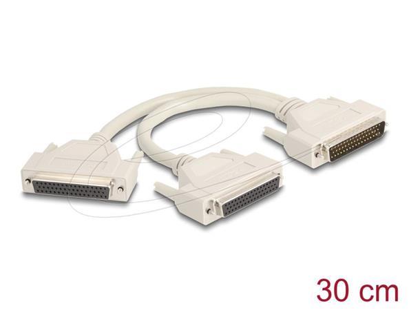 Delock Adaptér z 50 pin zástrčkového konektoru Y-Cable Splitter D-Sub na 2 x 50 pin zásuvky D-Sub, se šrouby,30 cm
