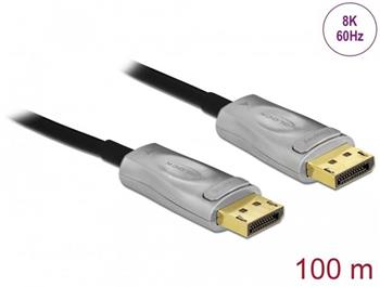 Delock Aktivní optický kabel DisplayPort 1.4 8K 100 m