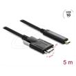 Delock Aktivní optický kabel USB 10 Gbps USB Type-C™ samec > USB 10 Gbps Typ Micro-B samec se šroubky 5 m