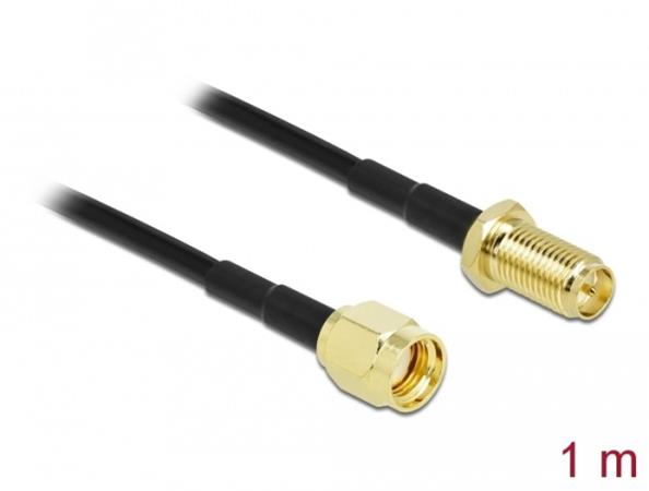 Delock Anténní kabel RP-SMA samec na RP-SMA samice LMR/CFD100 1 m low loss