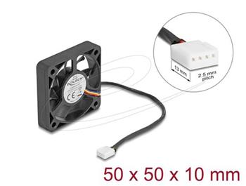 Delock Axiální ventilátor: 12 V DC, 50 x 50 x 10 mm, černý