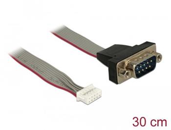 Delock Cable serial pin header female > 1 x DB9 male 2 mm pitch layout: twisted