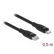Delock Datový a nabíjecí kabel USB Type-C™ na Lightning™ pro iPhone™, iPad™ a iPod™ černá 0,5 m MFi