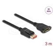 Delock DisplayPort prodlužovací kabel s panelovým uchycením 8K 60 Hz 3 m