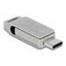 Delock Flash disk USB 5 Gbps, USB-C™ + Typ-A, 256 GB - kovový kryt