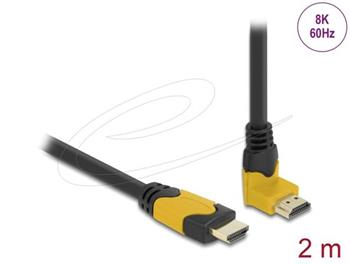 Delock High Speed HDMI kabel samec přímý na samec 90° pravoúhlý nahoru 48 Gbps 8K 60 Hz 2 m