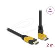 Delock High Speed HDMI kabel samec přímý na samec 90° pravoúhlý nahoru 48 Gbps 8K 60 Hz 2 m