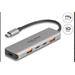 Delock Hub USB 10 Gbps se 2 porty USB Typ-A + 2 porty USB Type-C™ s konektorem USB Type-C™ a s PD 95 W