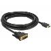 Delock Kabel DVI 18+1 samec > HDMI-A samec 3 m černý