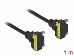 Delock Kabel DVI 24+1, zástrckový, pravoúhlý, na 24+1 zástrckový, pravoúhlý, délka 1 m