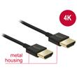 Delock Kabel High Speed HDMI s Ethernetem - HDMI-A samec > HDMI-A samec 3D 4K 3 m aktivní Slim Premium