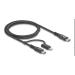 Delock Kabel USB 2 v 1, z rozhraní USB Type-C™ na USB Type-C™ / Lightning™, pro iPhone™ a iPad™, 1 m, MFi, 60 W