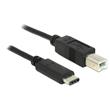 Delock Kabel USB Type-C 2.0 samec > USB 2.0 Typ-B samec 0,5 m černý
