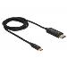 Delock Kabel USB Type-C na HDMI (DP Alt Mód) 4K 60 Hz 1 m koaxial