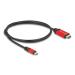 Delock Kabel USB Type-C™ na HDMI (DP Alt Mód) 8K 60 Hz s funkcí HDR 1 m červená