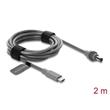 Delock Kabel ze zástrčky USB Type-C™ na DC 5,5 x 2,1 mm, kompatibilní se Starlink Mini, 2 m, šedý
