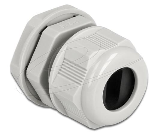 Delock Kabelová průchodka PG16 pro plochý kabel šedá, 2 kusy