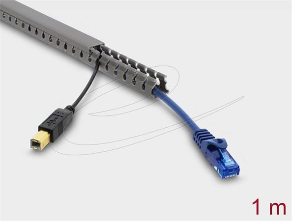 Delock Kabelovod 16 x 16 mm - délka 1 m, šedý