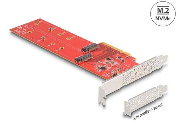 Delock Karta PCI Express x8 na 2 x interní M.2 Key M 110 mm NVMe - rozvětvení - Low Profile