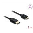 Delock Koaxiální kabel High Speed HDMI HDMI samec na Mini HDMI samec 8K 60 Hz 2 m