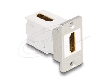 Delock Modul Keystone k montáži na panel, ze zásuvky HDMI na zásuvku, pravoúhlý, 90°, 8K 60 Hz, kuželový